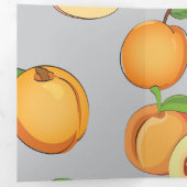 ピーチパターン6 三つ折りクリスマスカード (内部最初)