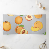 ピーチパターン6 三つ折りクリスマスカード (内部)