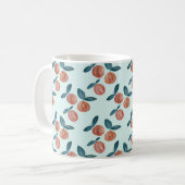ピーチパター絵画ンヴィンテージ コーヒーマグカップ (正面左)