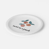 ピーチパター絵画ンヴィンテージ ペーパープレート (アングル)