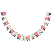 ピーチパンダ子供の誕生日パーティーバンティンフラッグ バンティングフラッグ (全)