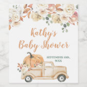 ピーチパンプキント素朴ラックワインボトルワインラベル ワインラベル (シングルラベル)