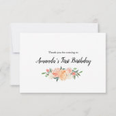 ピーチパンプキン誕生日サンキューカード サンキューカード (裏面)