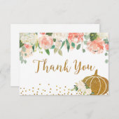 ピーチパンプキン誕生日サンキューカード サンキューカード (正面/裏面)