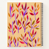 ピーチパーソナライズされたスケッチブックウォーターカラー ノートブック (裏面)