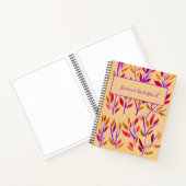 ピーチパーソナライズされたスケッチブックウォーターカラー ノートブック (内部)