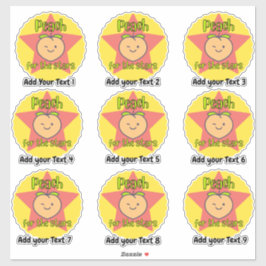 ピーチパーソナライズされたフルーツ先生リワードのシール シール