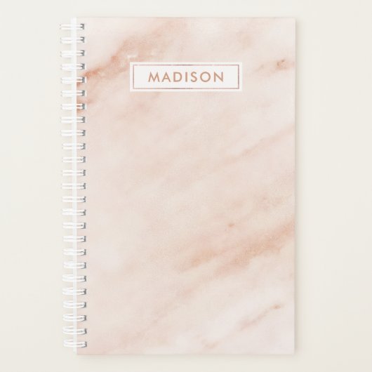 ピーチパーソナライズされたマーブルプランナー プランナー手帳 (正面)