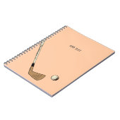 ピーチパーソナライズされたモダンヴィンテージ ノートブック (左側)