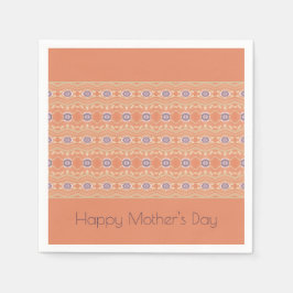 ピーチパープルとベージュ スタンダードカクテルナプキン