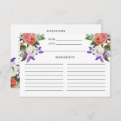 ピーチパープルミントグリーンフローラ開花レシピカード (正面/裏面)