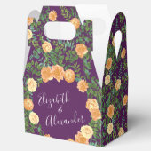 ピーチパープル結婚ズフローラバラ フェイバーボックス (オープン)