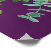 ピーチパープル結婚ズフローラバラ ポスター (角)