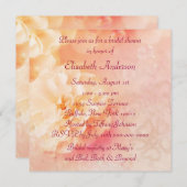 ピーチパールバラダイアモンズピーチブライダルシャワー 招待状 (正面/裏面)