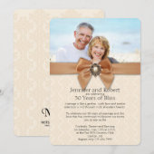 ピーチパール 30周年 結婚記念日 招待状 (正面/裏面)
