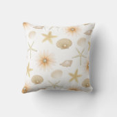 ピーチビーチシーシェル&フラワーズグモダンラムスロー クッション (裏面)