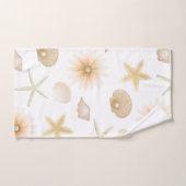 ピーチビーチシーシェル&フラワーズグモダンラム バスタオルセット (ハンドタオル)