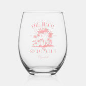 ピーチビーチソーシャルクラブバチェロレッテ ステムなしワイングラス (正面)