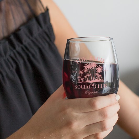 ピーチビーチソーシャルクラブバチェロレッテ ステムなしワイングラス