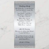 ピーチピンクとシルバーの結婚式 プログラムラックカード プログラム (裏面)