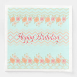 ピーチピンクとティール（緑がかった色）フローラアクセント