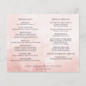 ピーチピンクとパープル結婚のタイムラインとプログラム (裏面)