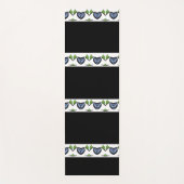 ピーチピンクとブラック ヨガマット (正面)