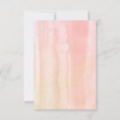 ピーチピンクとホワイトフローラ結婚式RSVP 出欠カード (裏面)