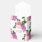 ピーチピンクとラベンダーパープルの花 フェイバーボックス (オープン)