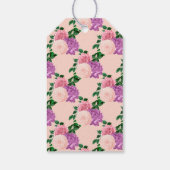 ピーチピンクとラベンダーパープルフローラ ギフトタグ (裏面)