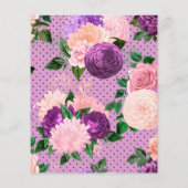 ピーチピンクとラベンダーパープル結婚フローラ チラシ (裏面)