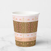 ピーチピンクと金ゴールド 紙コップ (右)