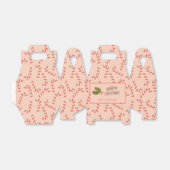 ピーチピンクのクリスマスキャンディカン フェイバーボックス (折り畳みなし)