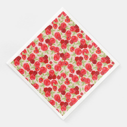 ピーチピンクの森の花のパターン赤ちゃんシャワー (コーナー)