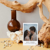 ピーチピンクの水色のフローラ結婚の写真 セーブザデート