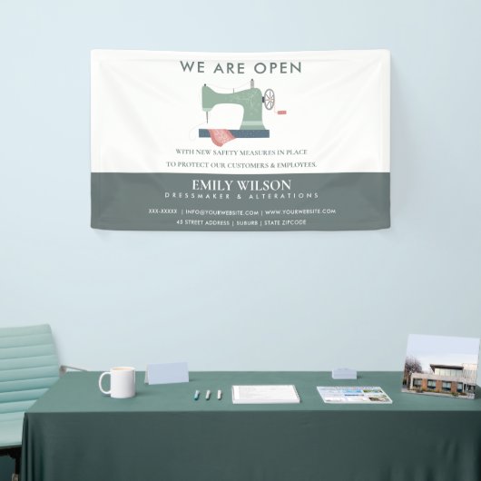 ピーチピンクの裁縫機テーラーリオープン 横断幕 (トレードショー)
