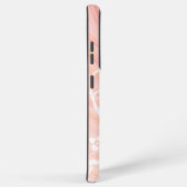 ピーチピンクらせん状フィリグリー花テンプレート SAMSUNG GALAXYケース (右側面)