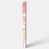 ピーチピンクらせん状フィリグリー花テンプレート SAMSUNG GALAXYケース (左側面)