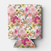 ピーチピンクイエローフローラバルミツワー名前をカスタムする 缶クーラー (裏面)