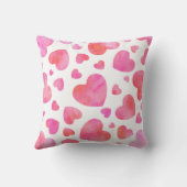 ピーチピンクウォーターカラーハート クッション (裏面)