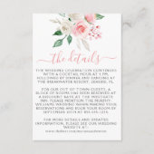 ピーチピンクウォーター結婚カラーフローラのエンクロージャカー エンクロージャーカード (正面)