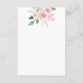 ピーチピンクウォーター結婚カラーフローラのエンクロージャカー エンクロージャーカード (裏面)