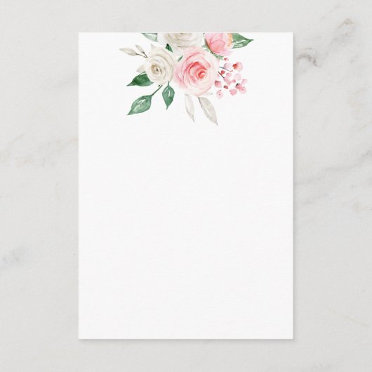 ピーチピンクウォーター結婚カラーフローラのエンクロージャカー エンクロージャーカード (裏面)