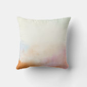 ピーチピンクオレンジブルーウォーターカラー絞り染め クッション (裏面)