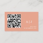 ピーチピンクオレンジボホディスコ結婚の詳細 エンクロージャーカード (裏面)