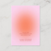 ピーチピンクオーラモダンイヤリングディスプレイカード 名刺 (裏面)