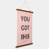 ピーチピンクカスタムの得YOU やる気を起こさせる this 吊り下げ型タペストリー (傾斜あり)