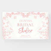 ピーチピンクガーデンチノイスリーブライダルシャワー 横断幕 (横)