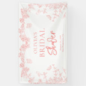 ピーチピンクガーデンチノイスリーブライダルシャワー 横断幕 (縦)