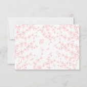 ピーチピンクガーデンチノイスリーベビーシャワー サンキューカード (裏面)